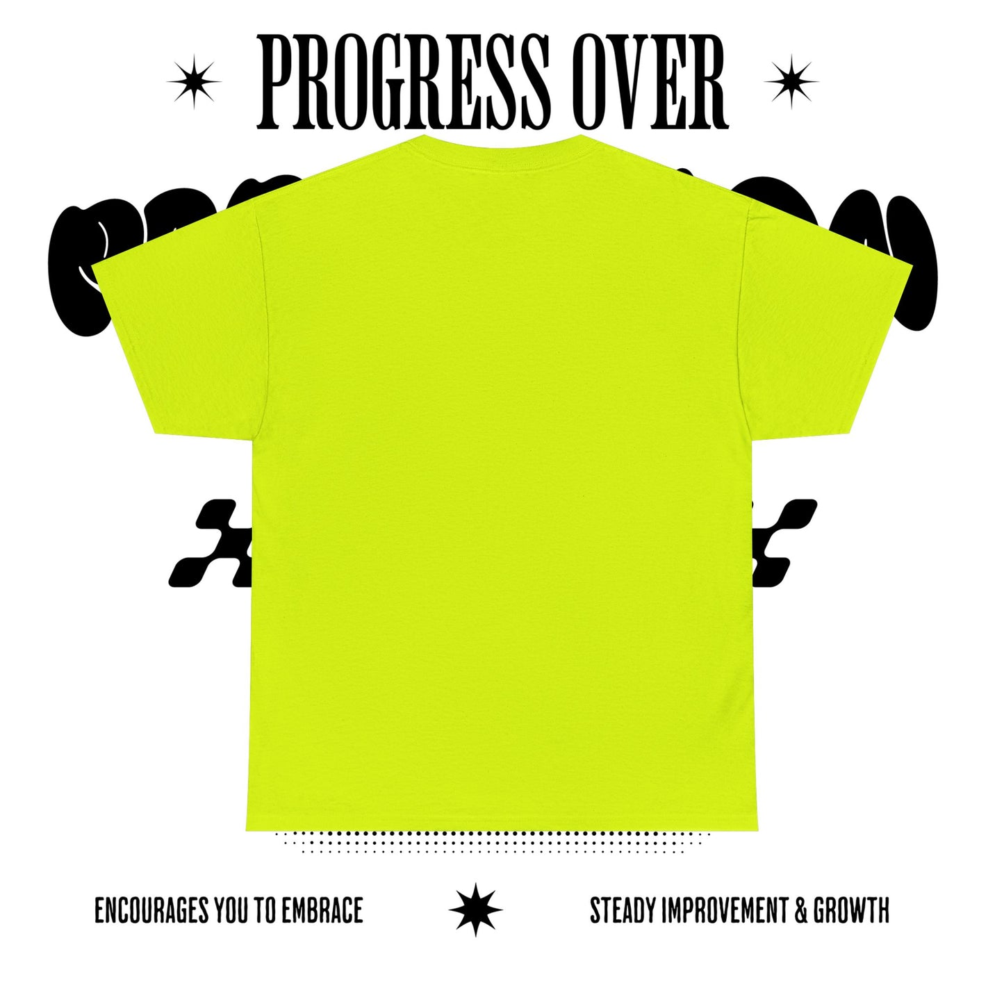 Motivational Unisex Heavy Cotton Tee - 'Progress Over Perfection'
