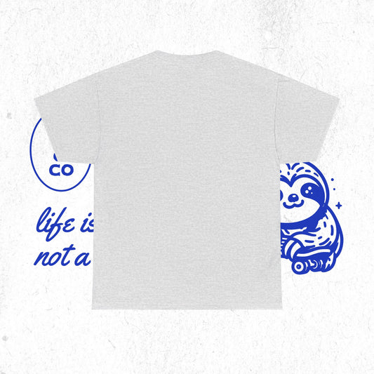 Take It Slow Unisex Heavy Cotton Tee - Relaxed Sloth Design